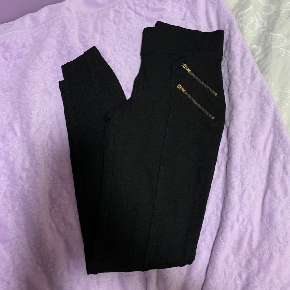 Zara Zipper High-Rise Pants